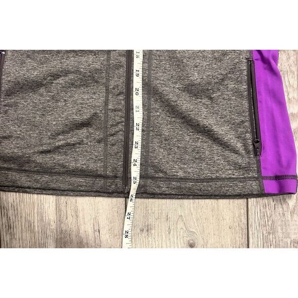 Footjoy Jacket‎ Womens Medium Gray Heathered Purple Mock Neck Monogram - Picture 9 of 10